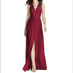 After Six DESSY BURGUNDY LACE  6774 Sz10 UNALTERED